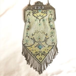 Antique Mandalian Mesh Flapper Purse - Mosaic Design